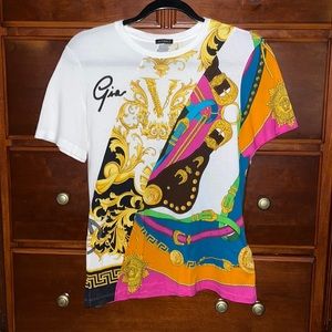 Versace Multi-Print Spliced Shirt / Authentic / Like-New /No Flaws / Sz 36 TRADE